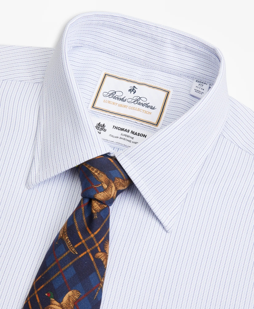 Luxury Collection Regent Regular-Fit Dress Shirt, Franklin Spread Collar Textured Stripe, image 2
