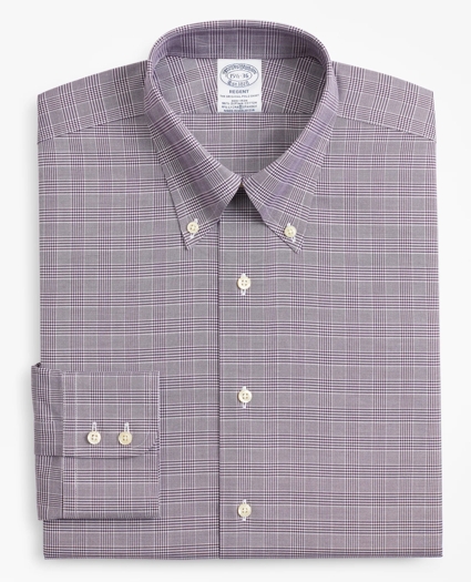 Regent Regular-Fit Dress Shirt, Non-Iron Royal Oxford Glen Plaid, image 4