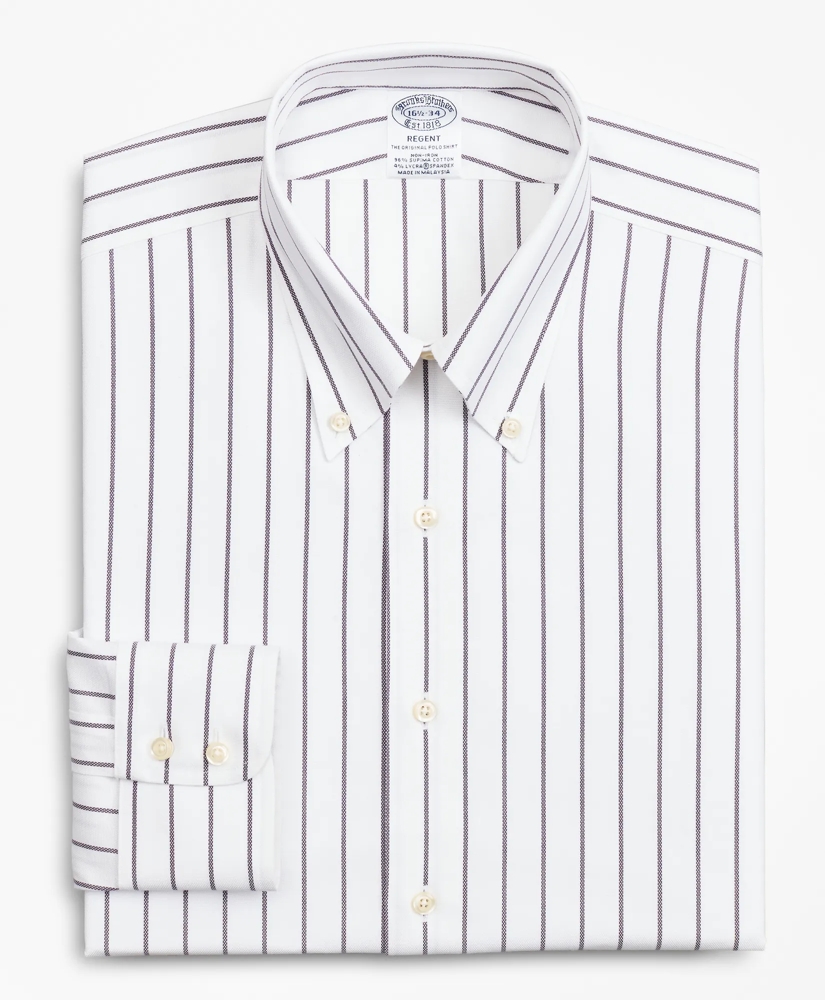 Regent Regular-Fit Dress Shirt, Non-Iron Royal Oxford Stripe, image 4