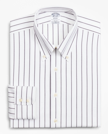 Regent Regular-Fit Dress Shirt, Non-Iron Royal Oxford Stripe, image 4
