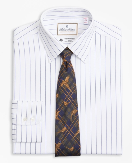 Luxury Collection Madison Relaxed-Fit Dress Shirt, Franklin Spread Collar Pinstripe, image 1