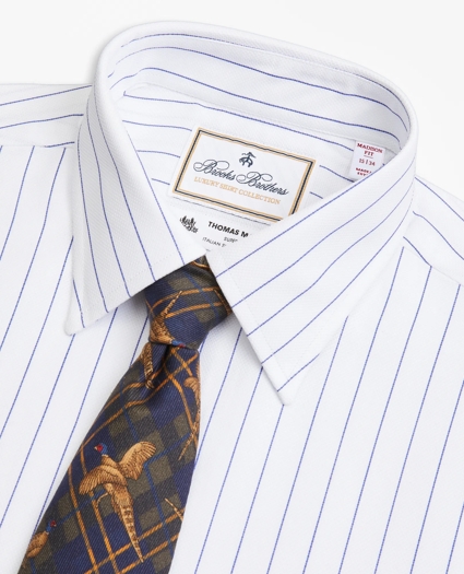 Luxury Collection Madison Relaxed-Fit Dress Shirt, Franklin Spread Collar Pinstripe, image 2
