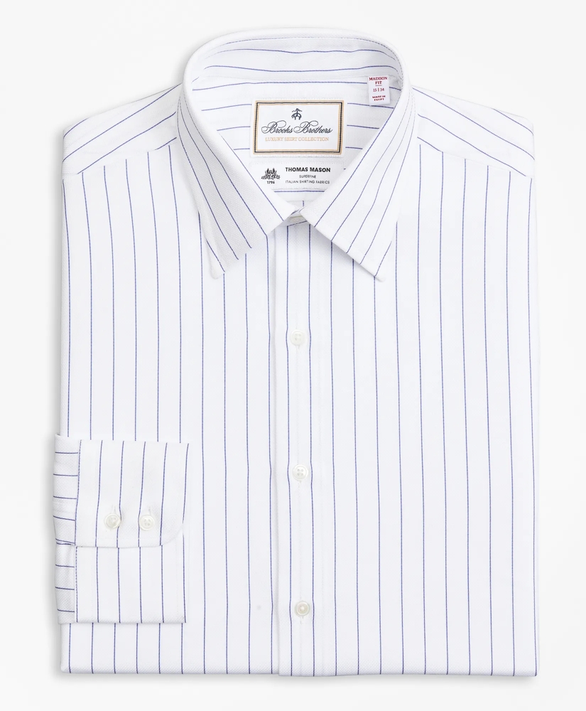Luxury Collection Madison Relaxed-Fit Dress Shirt, Franklin Spread Collar Pinstripe, image 4