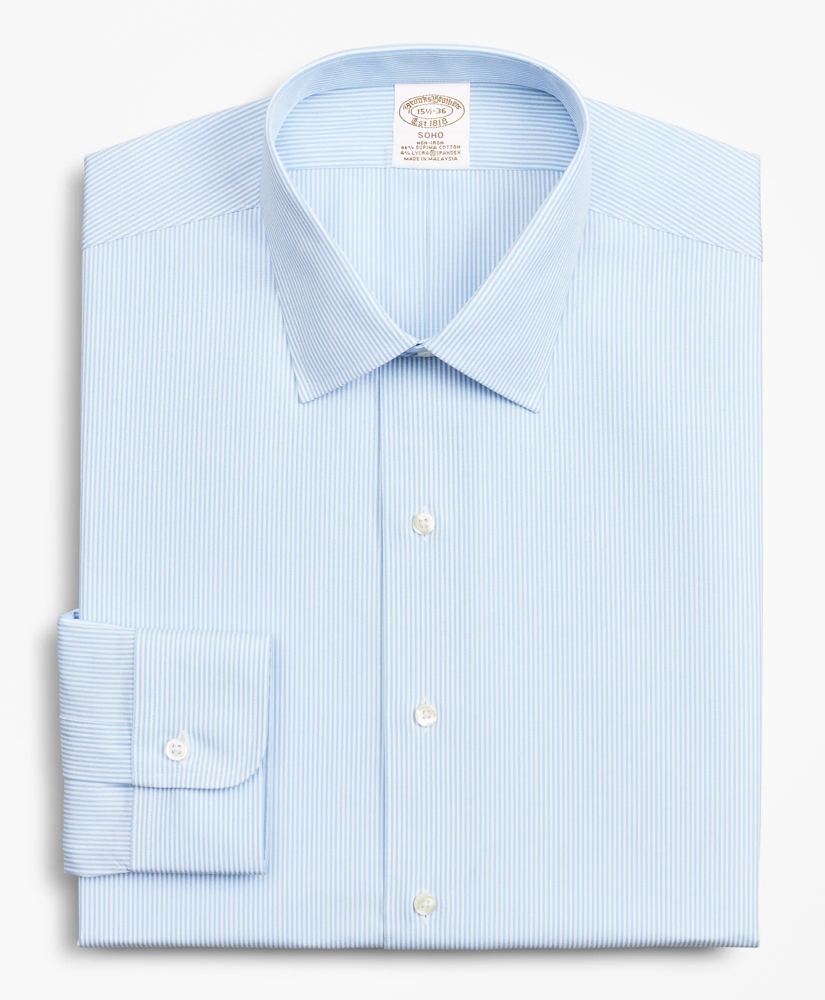 Stretch Soho Extra-Slim Fit Dress Shirt, Non-Iron Stripe, image 4