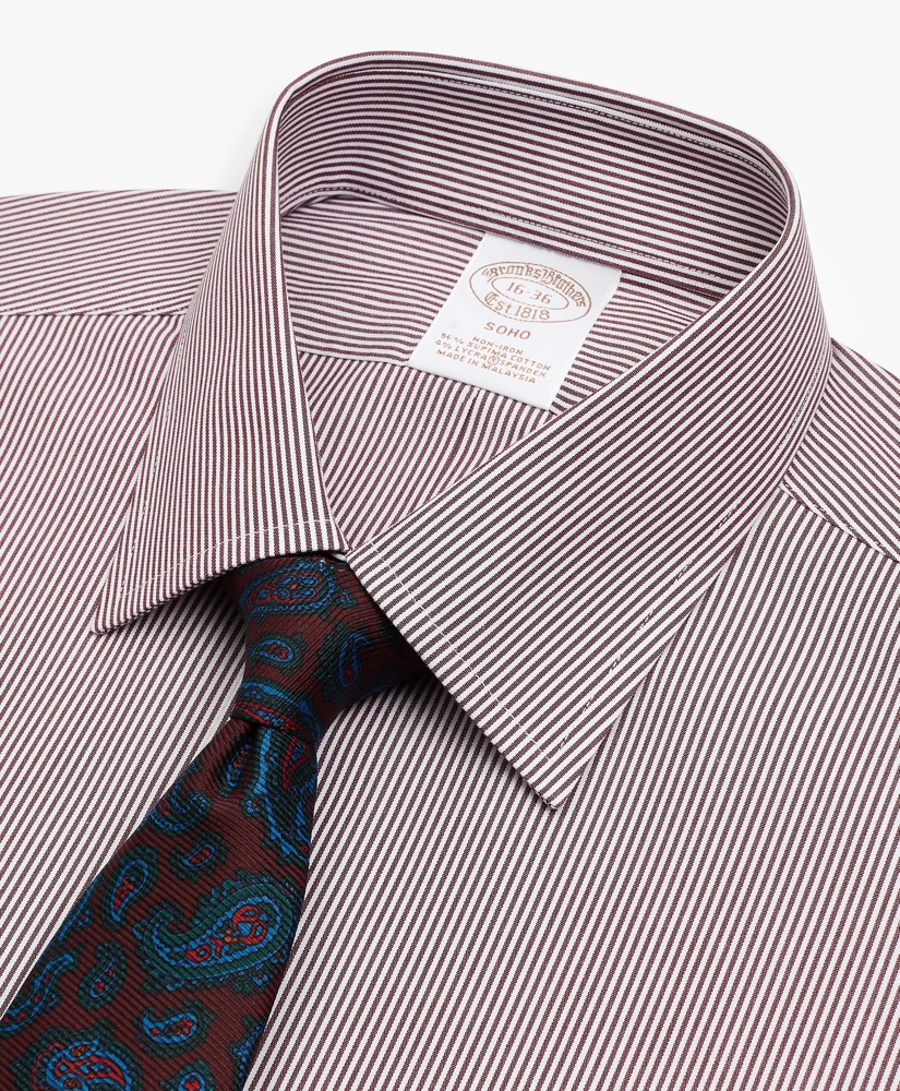 Stretch Soho Extra-Slim Fit Dress Shirt, Non-Iron Stripe, image 2