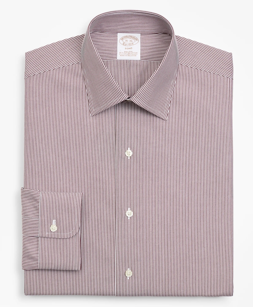 Stretch Soho Extra-Slim Fit Dress Shirt, Non-Iron Stripe, image 4