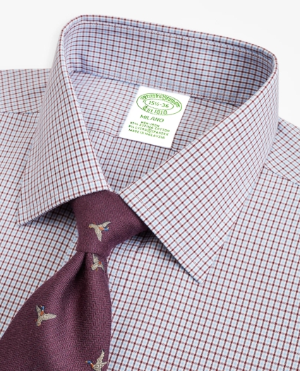Stretch Milano Slim-Fit Dress Shirt, Non-Iron Check, image 2