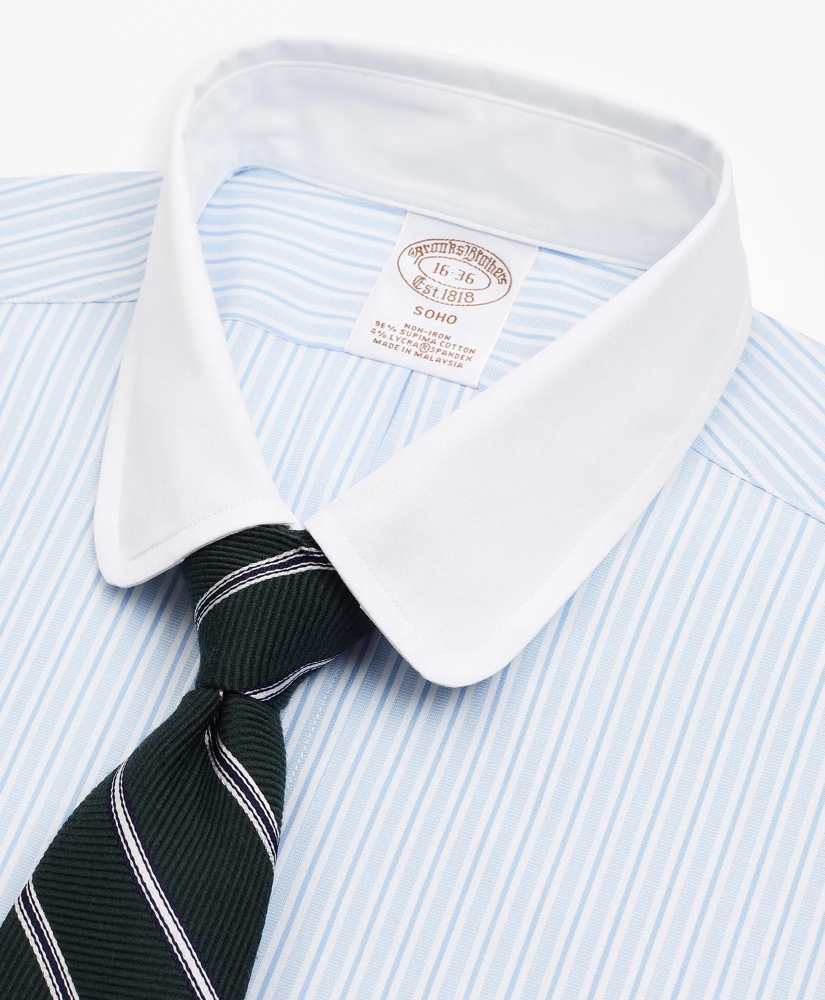 Stretch Soho Extra-Slim Fit Dress Shirt, Stripe, image 2