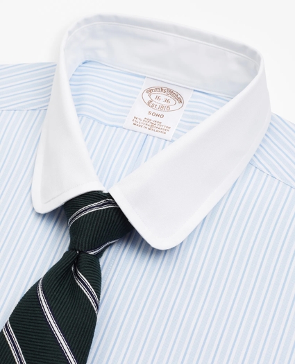 Stretch Soho Extra-Slim Fit Dress Shirt, Stripe, image 2