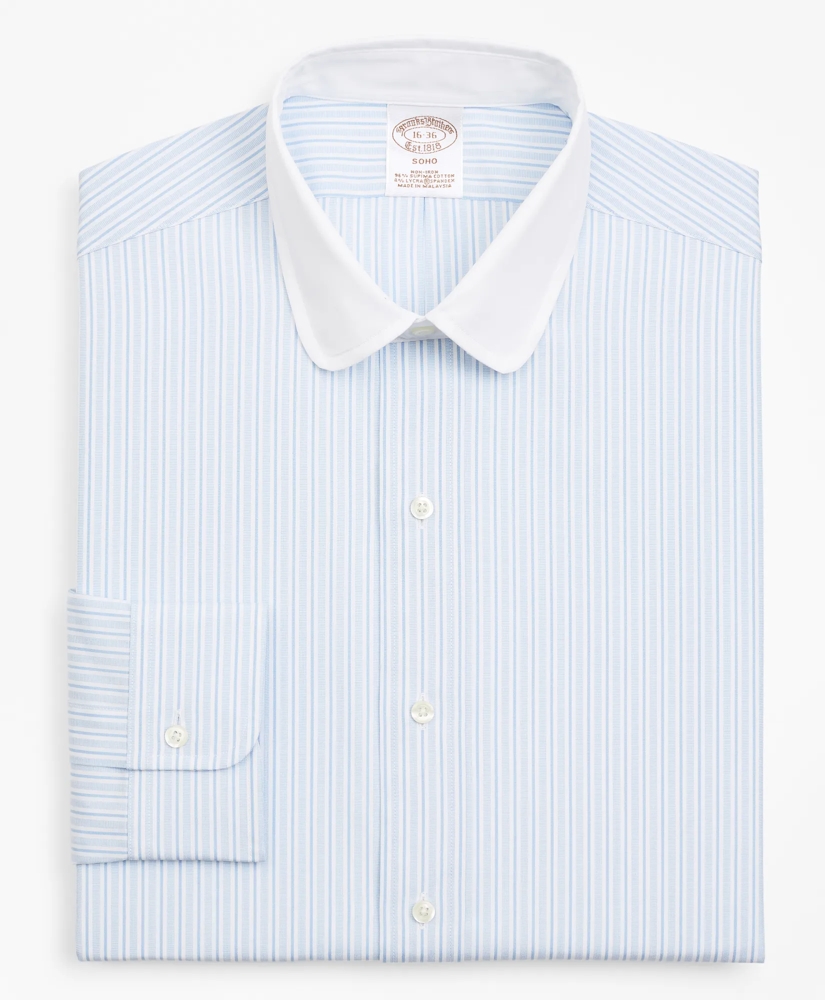 Stretch Soho Extra-Slim Fit Dress Shirt, Stripe, image 4