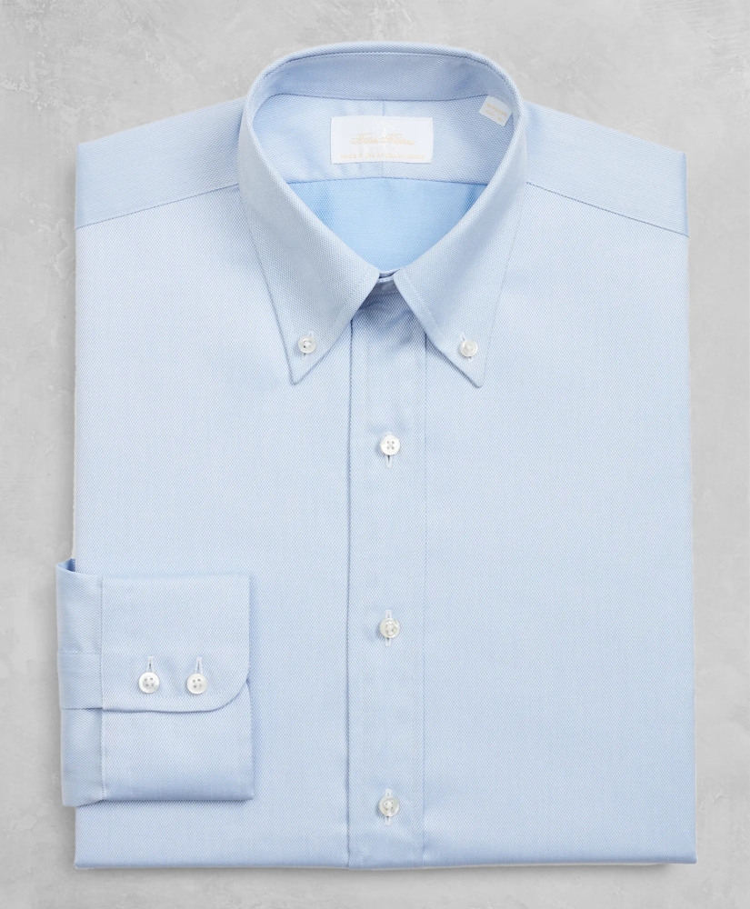Golden Fleece® Regent Regular-Fit Dress Shirt, Button-Down Collar Blue Dobby, image 4