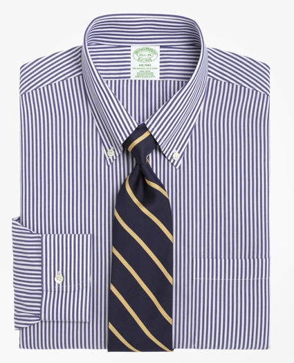 Milano Slim-Fit Dress Shirt, Non-Iron Bengal Stripe, image 1