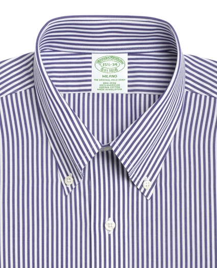 Milano Slim-Fit Dress Shirt, Non-Iron Bengal Stripe, image 2