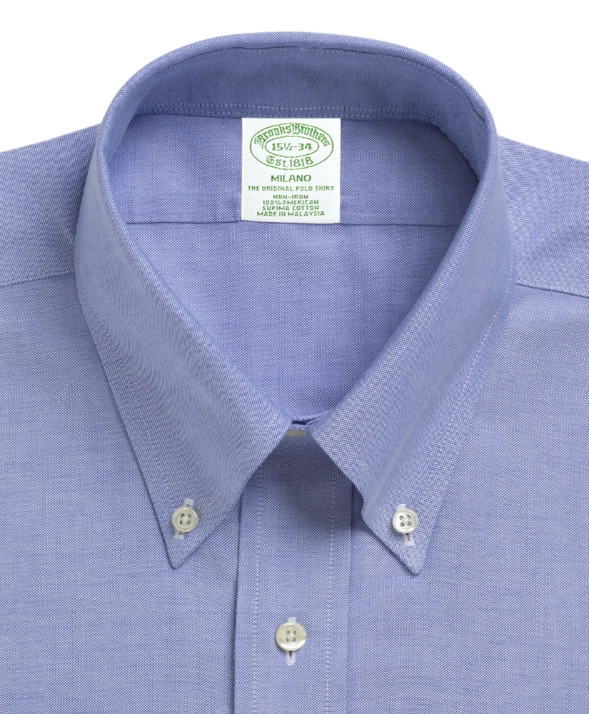 Brooks Brothers Cool Milano Slim-Fit Dress Shirt, Non-Iron Button-Down Collar, image 2
