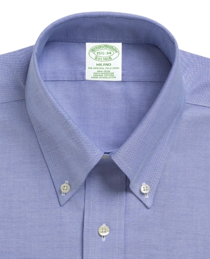 Brooks Brothers Cool Milano Slim-Fit Dress Shirt, Non-Iron Button-Down Collar, image 2