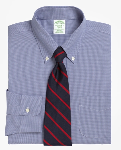 Milano Slim-Fit Dress Shirt, Non-Iron Houndstooth, image 1