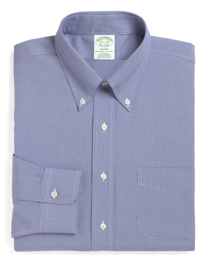 Milano Slim-Fit Dress Shirt, Non-Iron Houndstooth, image 4