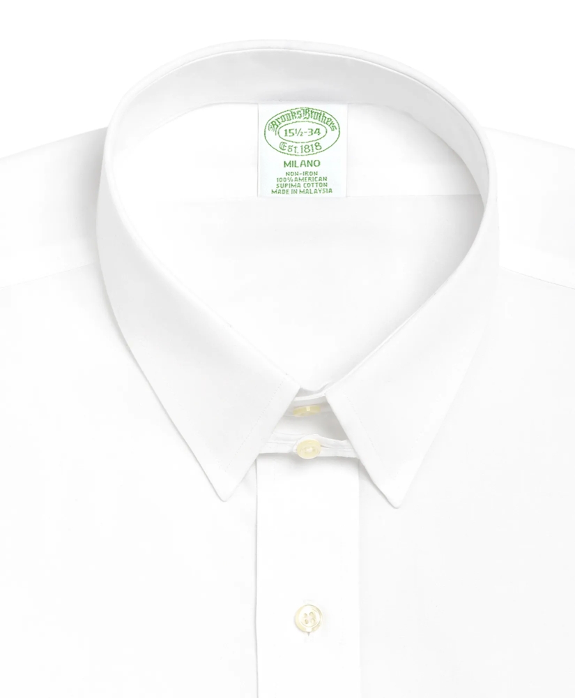 Milano Slim-Fit Dress Shirt, Non-Iron Tab Collar, image 2