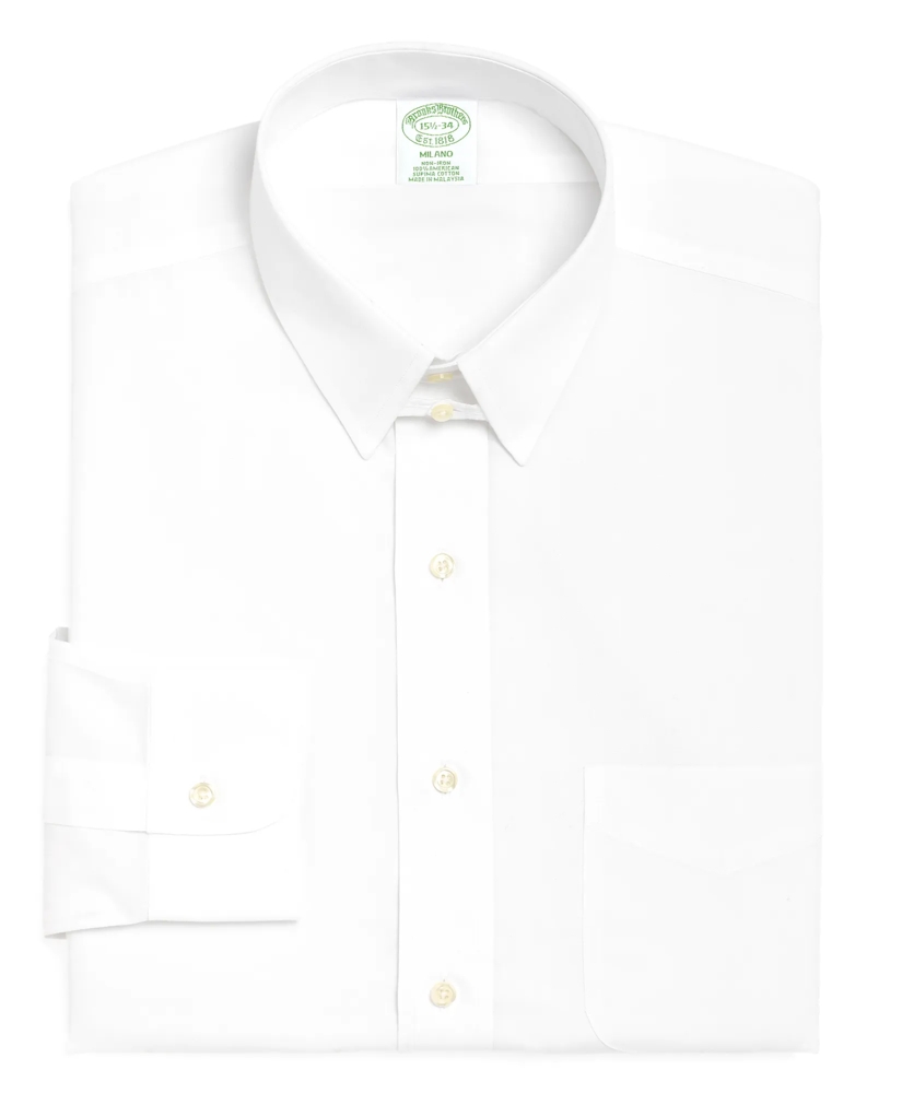Milano Slim-Fit Dress Shirt, Non-Iron Tab Collar, image 4