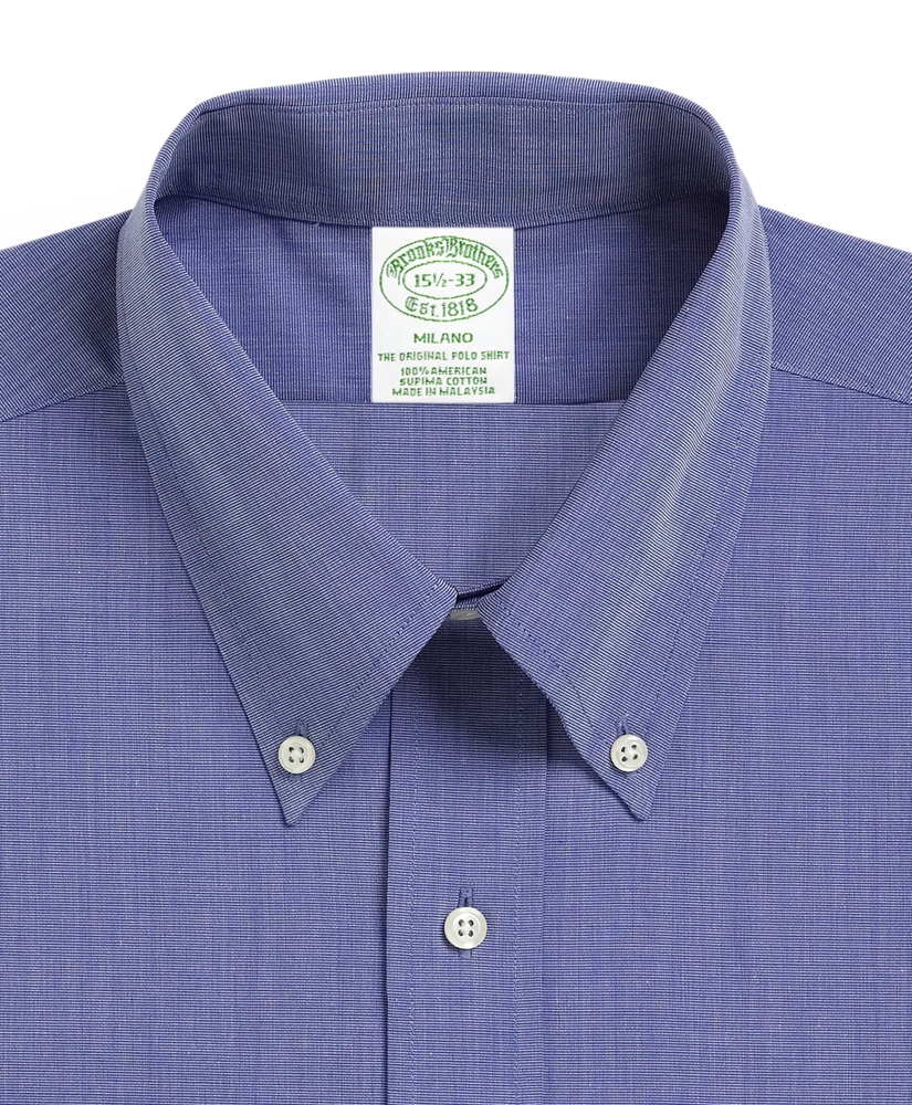 Milano Slim-Fit Dress Shirt, Button-Down Collar, image 2