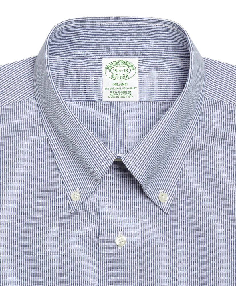Milano Slim-Fit Dress Shirt, Stripe, image 2