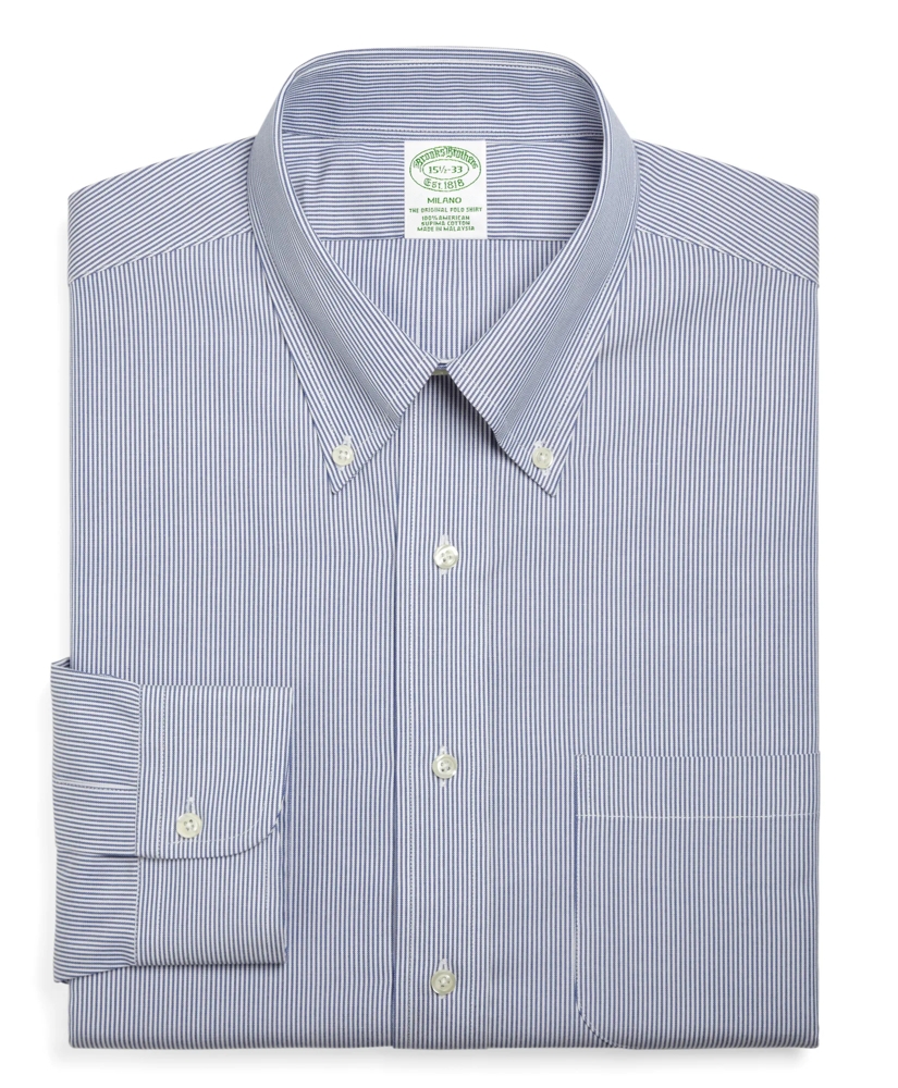 Milano Slim-Fit Dress Shirt, Stripe, image 4