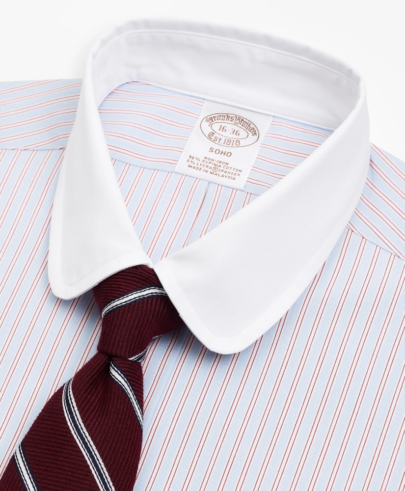 Stretch Soho Extra-Slim Fit Dress Shirt, Double-Stripe, image 2