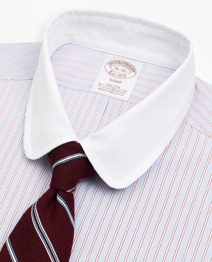 Stretch Soho Extra-Slim Fit Dress Shirt, Double-Stripe, image 2
