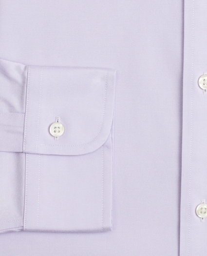 Stretch Milano Slim-Fit Dress Shirt, Non-Iron Pinpoint English Collar, image 3