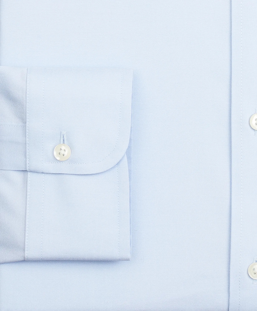 Stretch Milano Slim-Fit Dress Shirt, Non-Iron Pinpoint English Collar, image 3