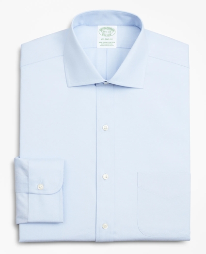 Stretch Milano Slim-Fit Dress Shirt, Non-Iron Pinpoint English Collar, image 4