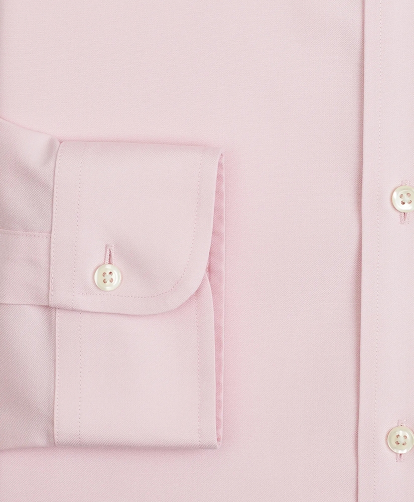 Stretch Milano Slim-Fit Dress Shirt, Non-Iron Pinpoint English Collar, image 3