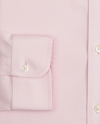 Stretch Milano Slim-Fit Dress Shirt, Non-Iron Pinpoint English Collar, image 3