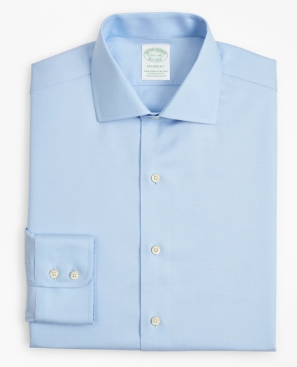 Stretch Milano Slim-Fit Dress Shirt, Non-Iron Twill English Collar, image 4