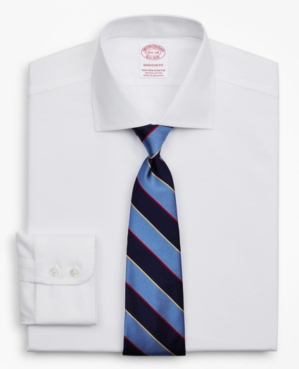 Stretch Madison Relaxed-Fit Dress Shirt, Non-Iron Royal Oxford English Collar, image 1
