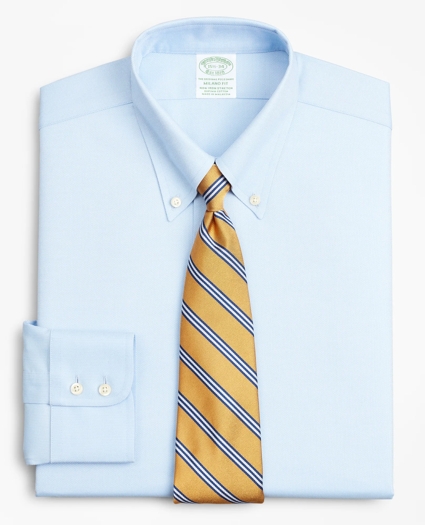 Stretch Milano Slim-Fit Dress Shirt, Non-Iron Royal Oxford Button-Down Collar, image 1