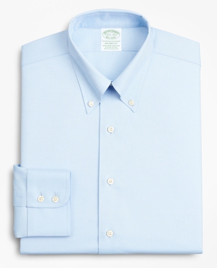 Stretch Milano Slim-Fit Dress Shirt, Non-Iron Royal Oxford Button-Down Collar, image 4