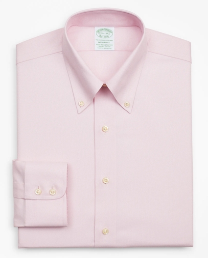 Stretch Milano Slim-Fit Dress Shirt, Non-Iron Royal Oxford Button-Down Collar, image 4