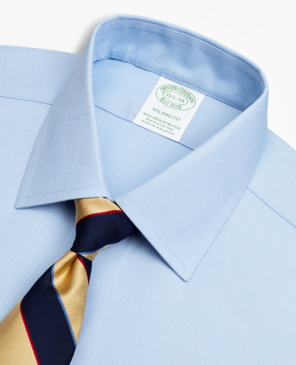 Stretch Milano Slim-Fit Dress Shirt, Non-Iron Royal Oxford Ainsley Collar, image 2