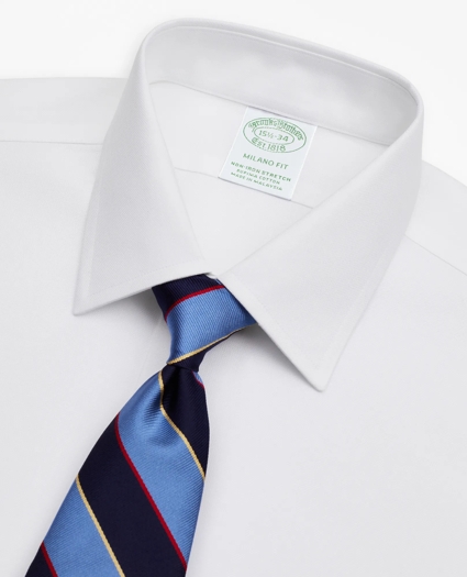 Stretch Milano Slim-Fit Dress Shirt, Non-Iron Royal Oxford Ainsley Collar, image 2
