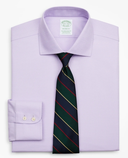 Stretch Milano Slim-Fit Dress Shirt, Non-Iron Royal Oxford English Collar, image 1