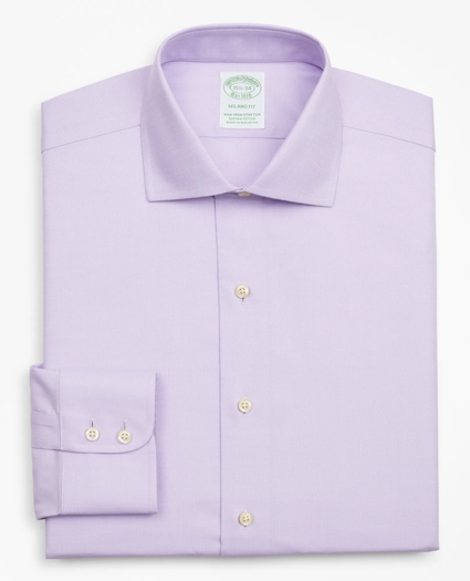 Stretch Milano Slim-Fit Dress Shirt, Non-Iron Royal Oxford English Collar, image 4