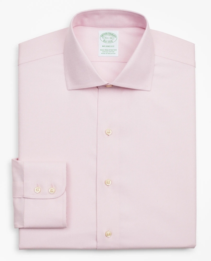 Stretch Milano Slim-Fit Dress Shirt, Non-Iron Royal Oxford English Collar, image 4