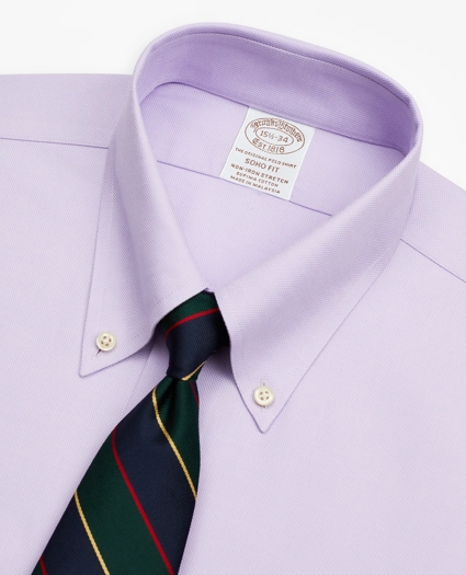 Stretch Soho Extra-Slim-Fit Dress Shirt, Non-Iron Royal Oxford Button-Down Collar, image 2