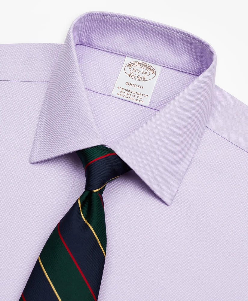 Stretch Soho Extra-Slim-Fit Dress Shirt, Non-Iron Royal Oxford Ainsley Collar, image 2