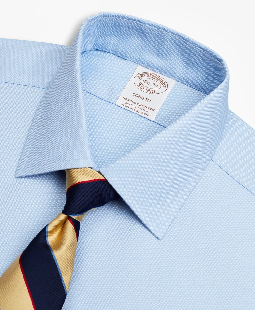 Stretch Soho Extra-Slim-Fit Dress Shirt, Non-Iron Royal Oxford Ainsley Collar, image 2