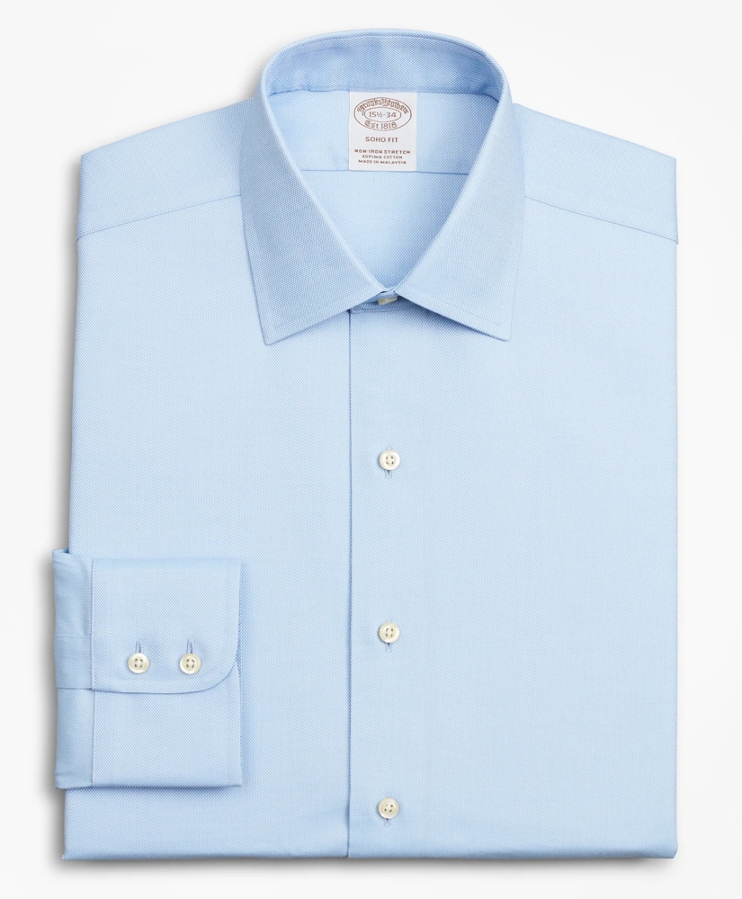 Stretch Soho Extra-Slim-Fit Dress Shirt, Non-Iron Royal Oxford Ainsley Collar, image 4
