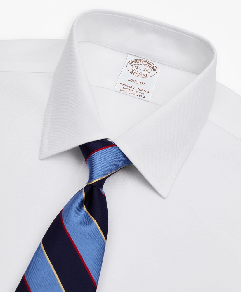 Stretch Soho Extra-Slim-Fit Dress Shirt, Non-Iron Royal Oxford Ainsley Collar, image 2