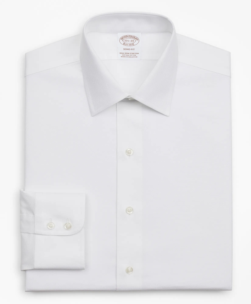 Stretch Soho Extra-Slim-Fit Dress Shirt, Non-Iron Royal Oxford Ainsley Collar, image 4