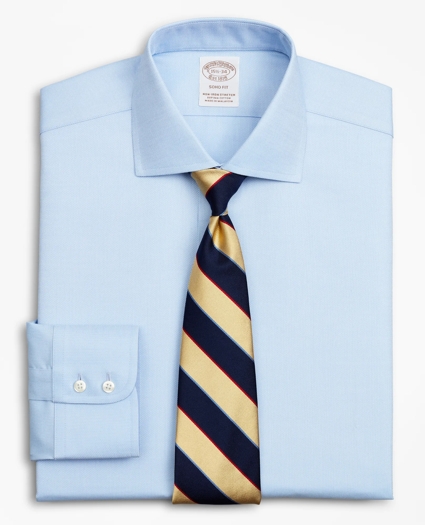 Stretch Soho Extra-Slim-Fit Dress Shirt, Non-Iron Royal Oxford English Collar, image 1